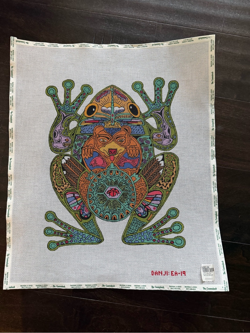 NWT Unstitched Danji Frog Needlepoint Canvas